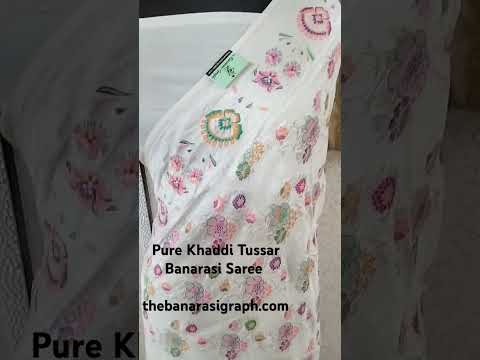 pure Khaddi Tussar Banarasi Saree . #purebanarasi #saree