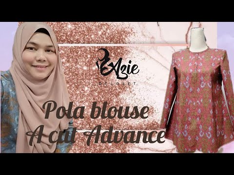 Tutorial pola kurung moden dart sisi (part 3) - pola blouse a cut adv