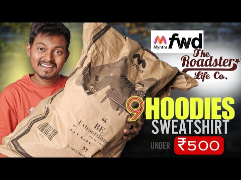 Myntra's ROADSTER MEN WINTER HAUL Under ₹500 | Best Hoodies/Sweatshirt for Men From Myntra