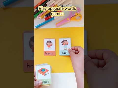 knock Knock 👊 | flash cards (age 4 +) | opposite words in english #shorts #ytshorts #flashcards