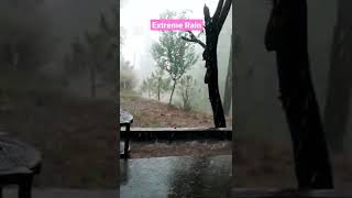 walk in Heavy rainfall || Rain sound for sleep #heavyrain #shorts #rain