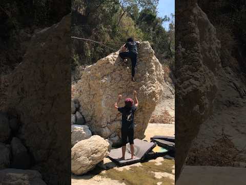 Warm-up boulder outdoors! 😁