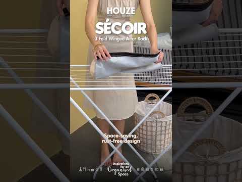 HOUZE SÉCOIR 3 FOLD WINGED AIRER RACK