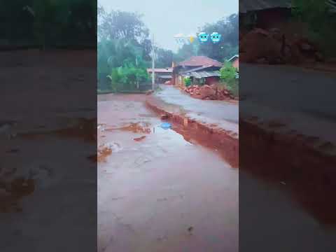 #kokan #कोकणी #कोकणातील निसर्ग 😍😍⛈️🌧️पाऊस आला रे🤽🏊🕺🕺