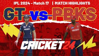 GT vs PBKS: Gujarat Titans vs Punjab Kings IPL 2024 Match Highlights Cricket 24