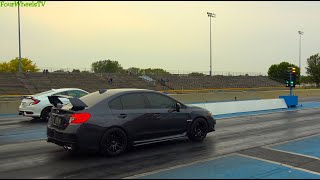 SUBARU WRX STI vs HONDA CIVIC Si DRAG RACING