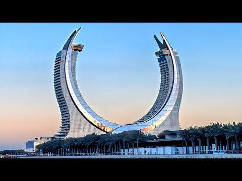 Raffles Doha, Qatar's Ultra-Luxury 6 Star Hotel in Iconic Katara Towers (4K Tour & Vlog)