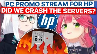 Miko & Fubuki Crash HP's Website While Promoting Their PCs (Hololive) [Eng Subs]