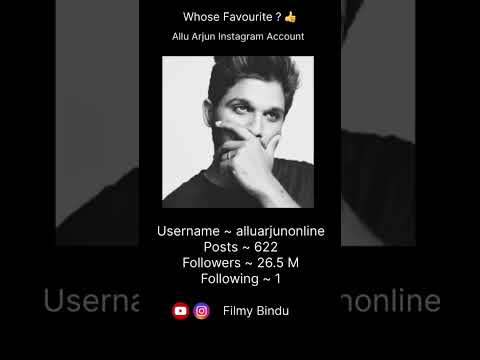 Allu Arjun Instagram Account ID #alluarjun #pushpa #instagram #instagramaccount #instagramid #aa20