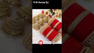 😘Beautiful Karwa Chauth Red Bangles | Latest Chuda design 2021| Bridal bangles | #shorts