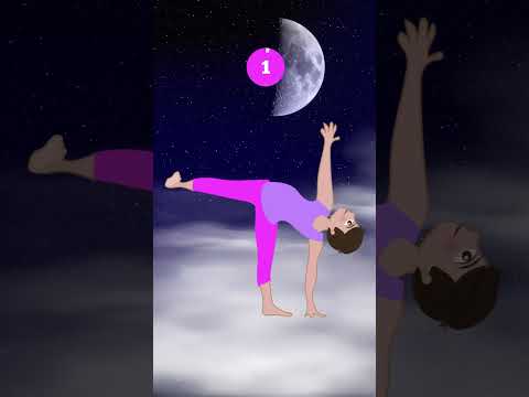 Half Moon Pose - Yoga Pose of the Week #yogaguppy #yogaforkids #kidsyoga #yoga #kidsyogafun