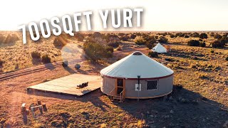 *off grid* 700SQFT MONGOLIAN YURT! | Full Airbnb Mahal Yurt Tour!