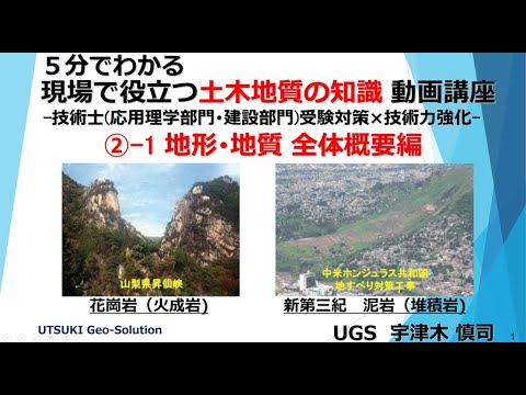 現場で役立つ土木地質の知識④　地形･地質 全体概要編