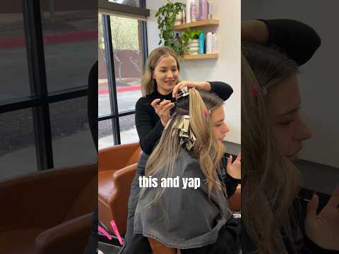 Clients that love to yap 🤩 #hairtok #hair #salon #hairstylist #dayinmylife #vlog #haircolor