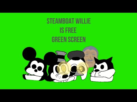 Steamboat Willie Is Free Green Screen