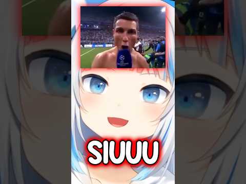 Gura Does the Iconic SIUUU by Cristiano Ronaldo #hololive #hololiveenglish #vtuber