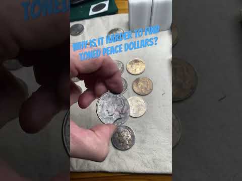 Why is it harder to find toned peace dollars? #coincollecting #silverdollar #silver #peacedollar #$