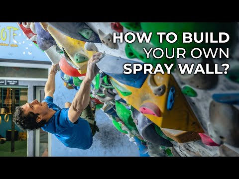 Adam Ondra Setting up Spray Wall with Euroholds