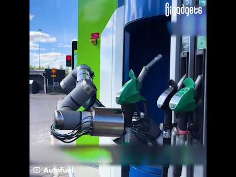 Autofuel robotic refueling system #gigadgets #automatic #refuel #gasstation #robotics