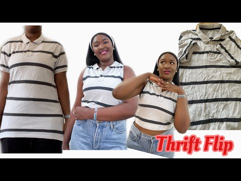 Thrift Flip..No Sew!!! Diy Crop Top..