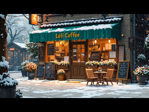 Snowy Morning Coffee ☕ Winter Lofi Chill ❄️ Focus & Relax [Lofi Hip Hop - Lofi Café Vibes]