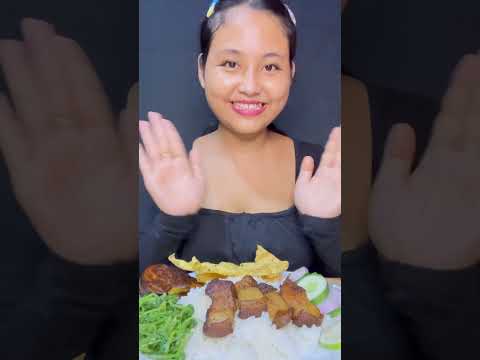 Pork dry fry pork curry #mukbang #food #eating #eatingshow #