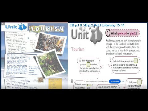 Grade 9B Unit 1 Tourism Lessons 1-3