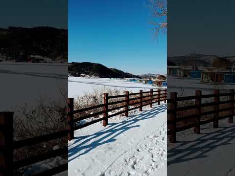 이동남사 삼성반도체 국가산업단지 옆 반도체 배후신도시의 용덕저수지 설경