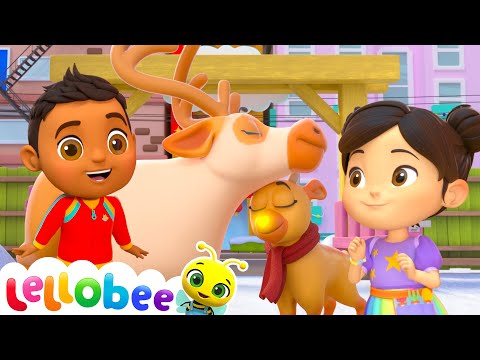 The Magical Baby Reindeer ✨🦌 | Lellobee City Farm | Moonbug Kids - Farm Animals