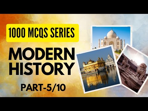 1000 MCQs Series | Modern History | Part-5 | SSC | Railway | WBCS | Defence | WBPSC | Others