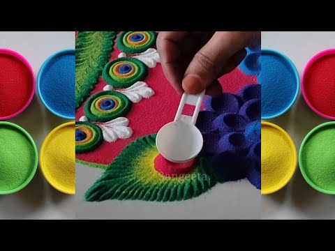 Best Learning Video for Beginners Learn Colors Rangoli for Janmashtami! जन्माष्टमी की रंगोली वीडियो!