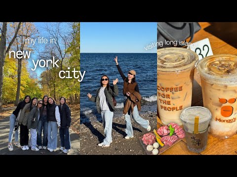 nyc vlog | visiting long island, chinatown, hiking, korean bbq, coffee, boba, miu miu diy, outfits