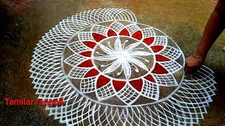 margarzhi madham traditional special new year rangoli/pandaga muggulu/padi kolam/tamilar rangoli