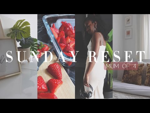 SUNDAY RESET VLOG | Food Prep, Cleaning, Peaceful Cleaning, Self Care | London Mum of 4