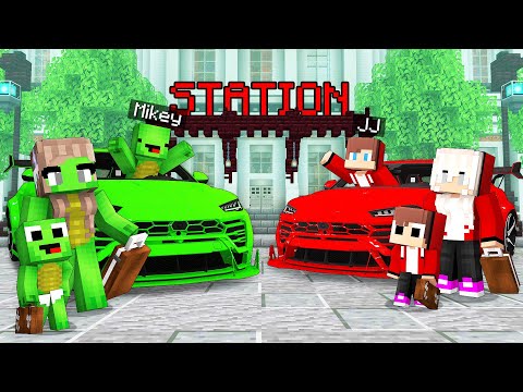 Mikey Family & JJ Family Survive Their First Car Trip in Minecraft (Maizen)