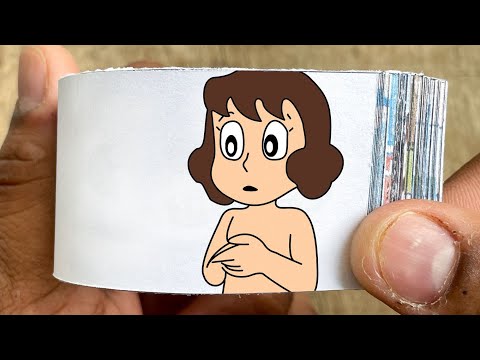 Perman Cartoon Flipbook #3 | Mitsuo and Michiko Bathing Flip Book | Artist 2024