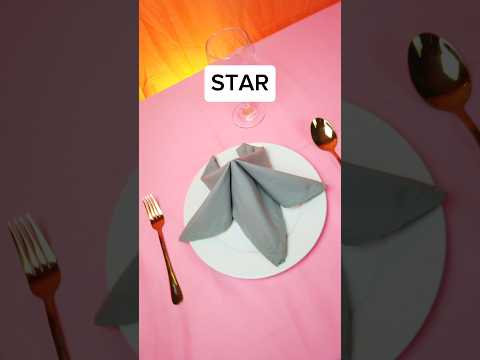 STAR TABLE NAPKIN FOLDING #tablenapkinfolding #cateringservices