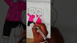 Easy and simple couple drawing for beginners || simple and easy pencil sketch for beginners