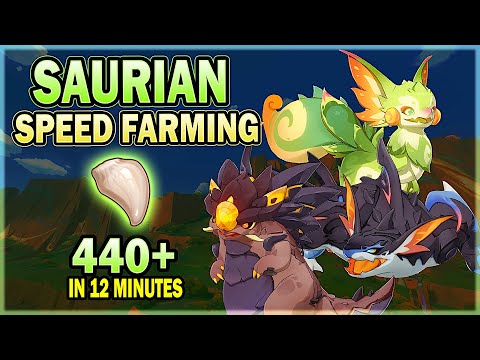 Saurian Farming Route - Best Locations to Farm Juvenile Fangs Drops | Genshin impact