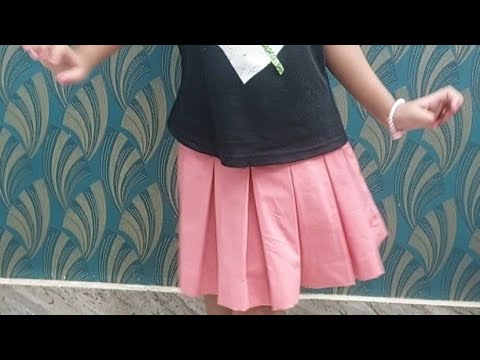 बॉक्स प्लेट वाली बेबी स्कर्ट कैसे बनाएं / How To Make Pleated Baby Skirt