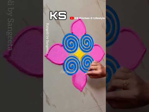 Easy Rangoli Tricks by Sangeeta| Deepavali, Sankranti, Dhanteras and Diwali Simple Rangoli