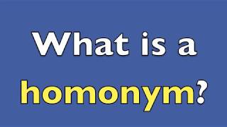 What is a homonym with 10 examples