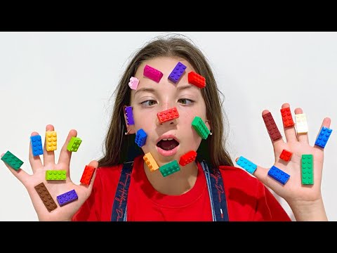 Toys stuck on my sister's face / lego hands