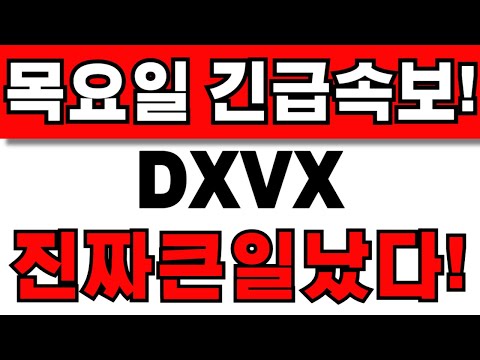 [DXVX 주가전망] 주주님들 필수시청! 앞으로 이렇게 대응하세요