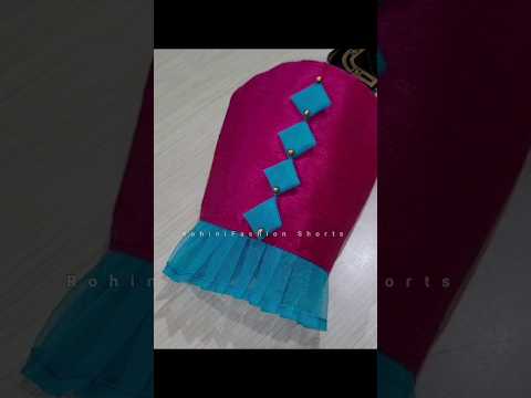 Beautiful model frill sleeve design cutting and stitching #shorts #shortsvideo #rohinifashionshorts