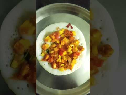 Corn with Paneer Uttapam Recipe 😋#healthybreakfastrecipe #healthydinnerrecipe #shortsvideo