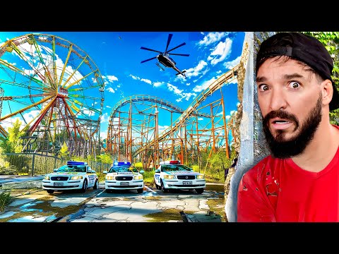 SURROUNDED BY POLICE in ABANDONED AMUSEMENT PARK *EPIC ESCAPE*