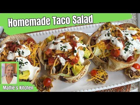 World's DeliciousTaco Salad Bowls / Taco Recipe / Mattie's Kitchen