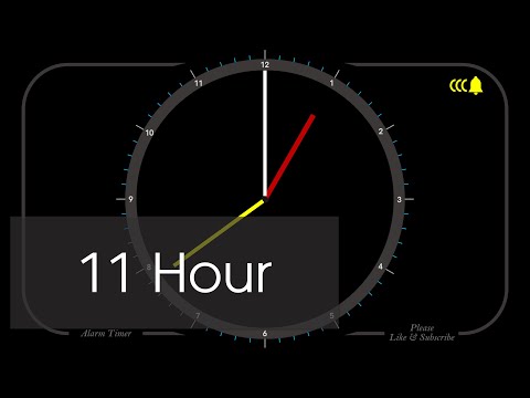 11 Hour - Analog Clock Timer & Alarm - 1080p - Countdown