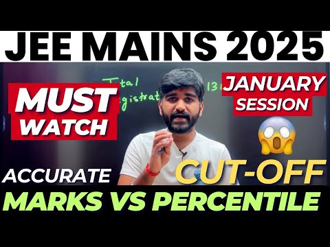 Marks Vs Percentile JEE Mains 2025 January Attempt| JEE Main 2025 Cutoff|Safe Score for NIT #jee2025